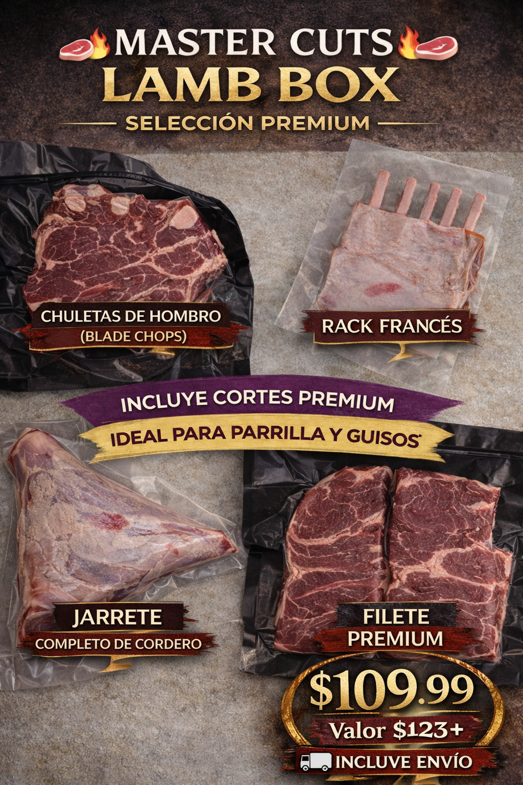 🥩🔥 Master Cuts Lamb Box – Selección Premium 🔥🥩