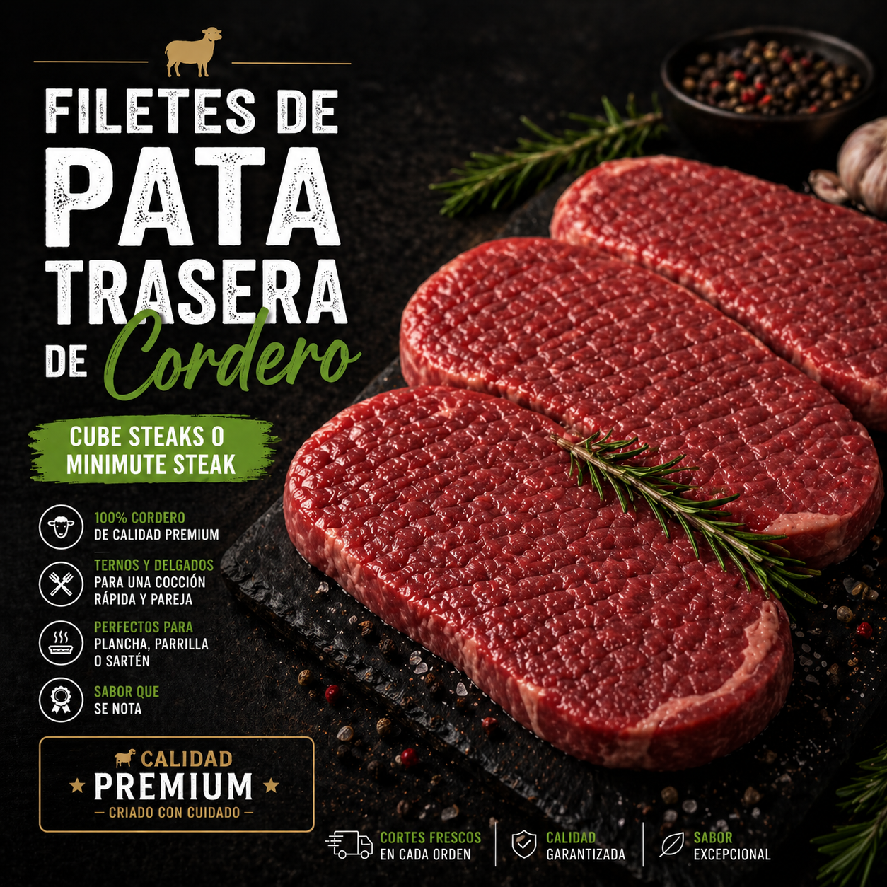 Filete Pata Trasera (Minute Steak) 1 lb