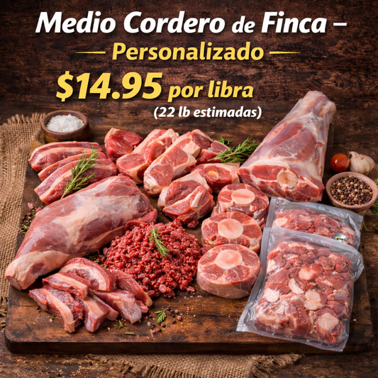 🐑 Medio Cordero de Finca – Personalizado